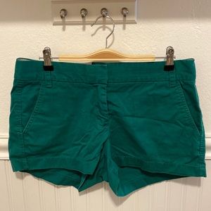 J. Crew 3” chino shorts, Kelly green, size 8